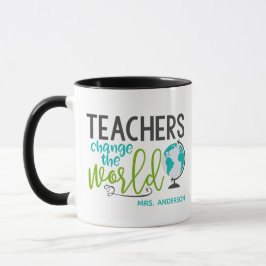 Caneca Professores Mudam O Nome Personalizado Da Escola M