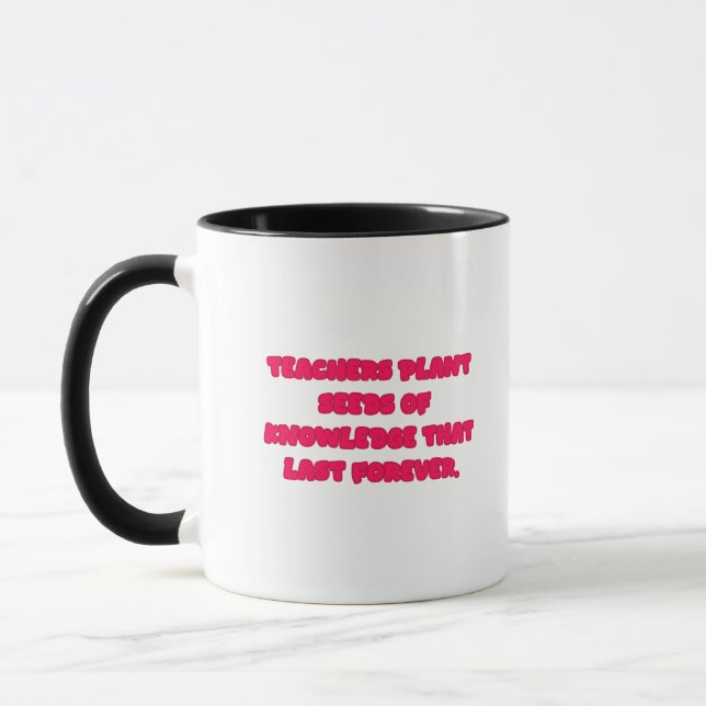 Caneca Professores Plantam Sementes de Conhecimento para  (Esquerda)