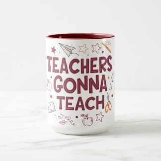 Caneca Professores Vão Ensina Professor Rosa Fofo