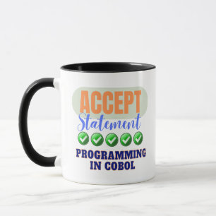 Caneca Programação Cobol Com Declaração Accept