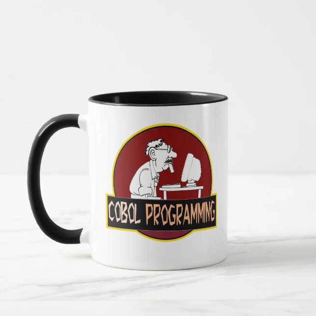 Caneca Programador COBOL - Lenda da Codificação Antiga  (Esquerda)
