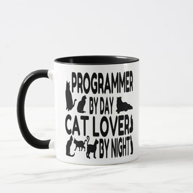 Caneca Programador do Cat Lover (Esquerda)