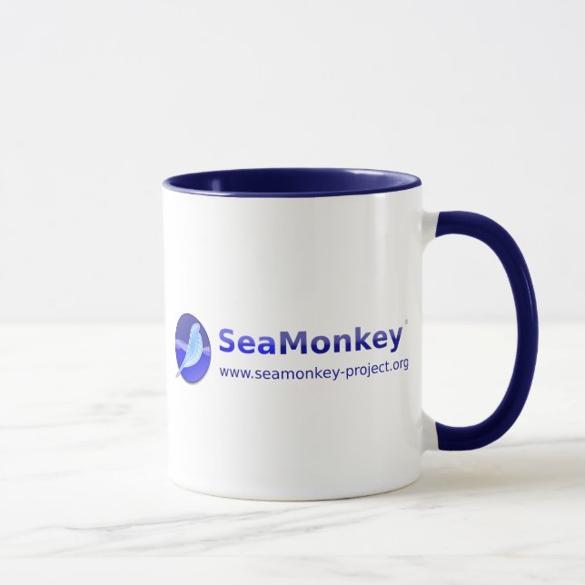 Caneca Projeto de SeaMonkey - logotipo horizontal (Direita)
