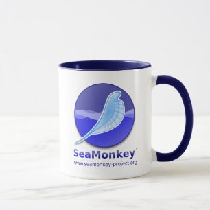 Caneca Projeto de SeaMonkey - logotipo vertical
