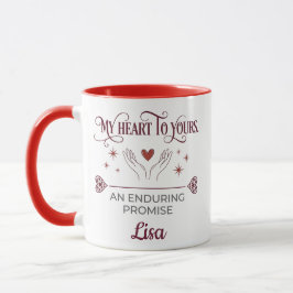 Caneca Promessa Romântica Personalizada Nome Customizado 