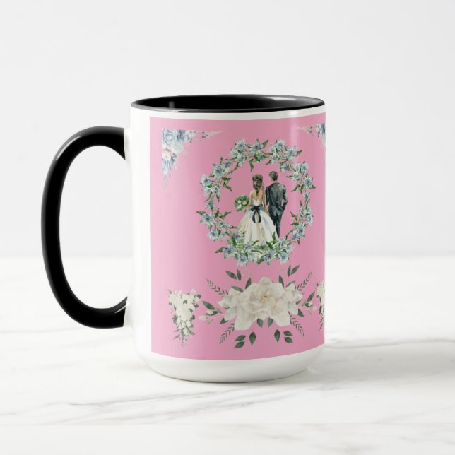 Caneca Promessa Sob as Rosas rosa (Esquerda)
