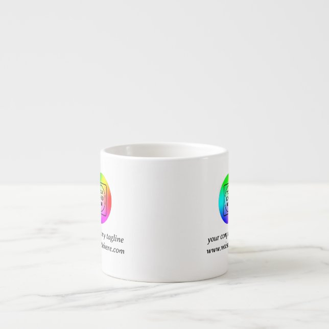 Caneca promocional com logotipo empresarial retang (Frente)