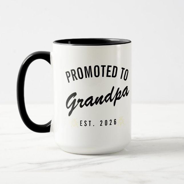 Caneca Promoted to Grandpa Est. 2026 (Esquerda)