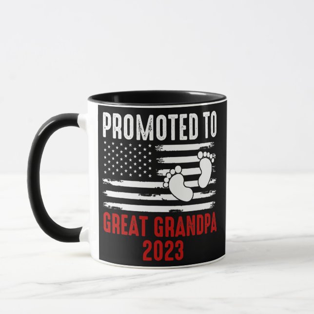 Caneca Promoted To Great Grandpa 2023 Soon To Be (Esquerda)