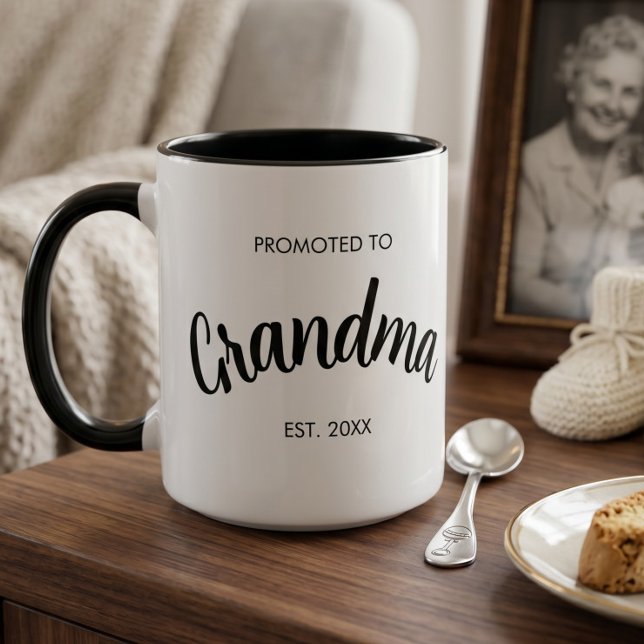 Caneca Promovida a Avó Revelação de Gravidez Presente par (Criador carregado)