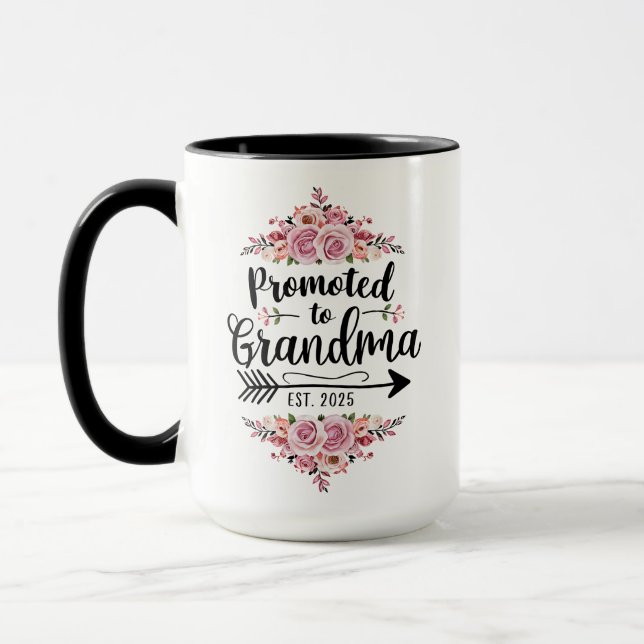 Caneca Promovida Para Avó 2025 Anúncio de Gravidez (Esquerda)