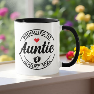 Caneca Promovido a Anunciação de Gravidez Personalizada d