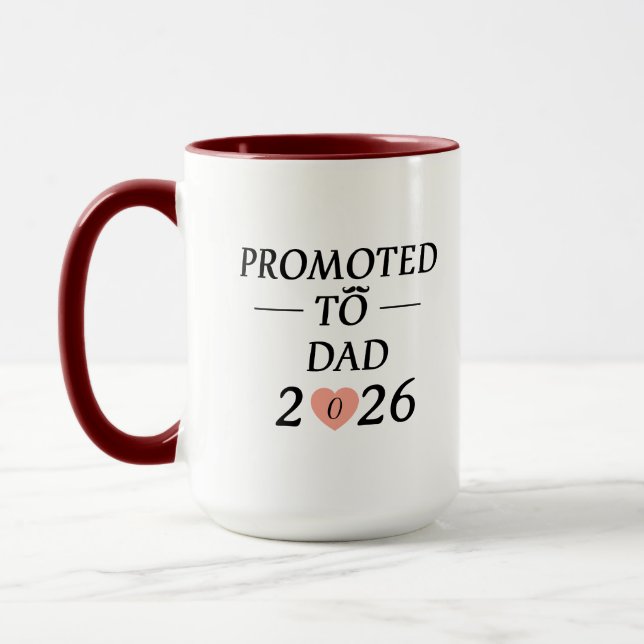 Caneca Promovido a Papai 2026 | Presente de Chuveiro de B (Esquerda)