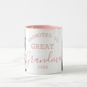 Caneca Promovido ao Excelente Vovó 2 Colagem Fotográfica 