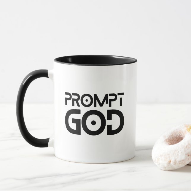 Caneca Prompt Engineer Prompt God AI Tech Prompt Master (Com Donut)