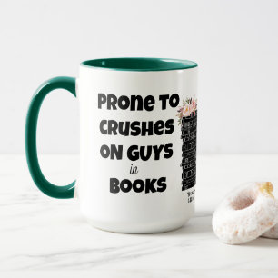Caneca Prone to Crushes em Caras em Livros