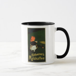 Caneca Propaganda de poster para 'o malte Coffee de