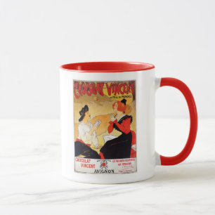 Caneca Propaganda francesa do chocolate do vintage