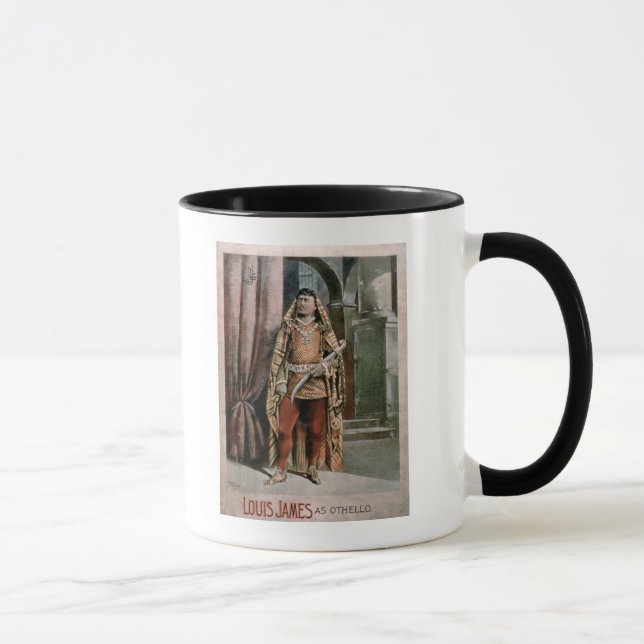 Caneca Propaganda para "Louis James como Othello" (cor (Direita)