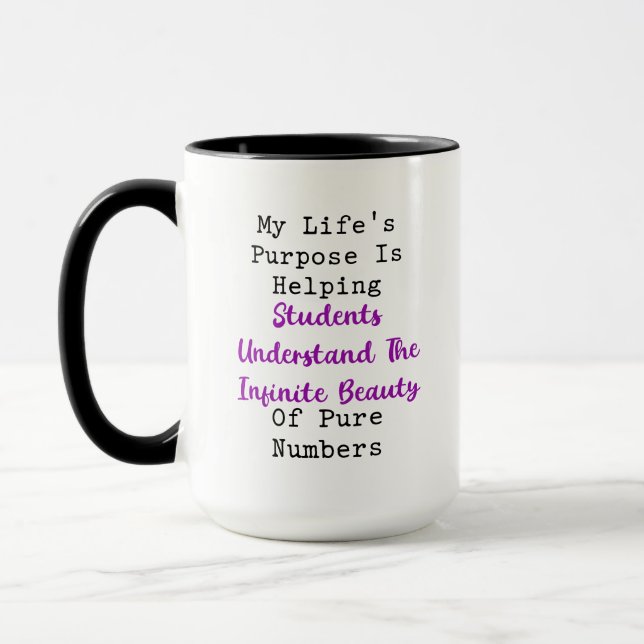 Caneca Propósito da Vida Infinita Beleza Números Puros (Esquerda)
