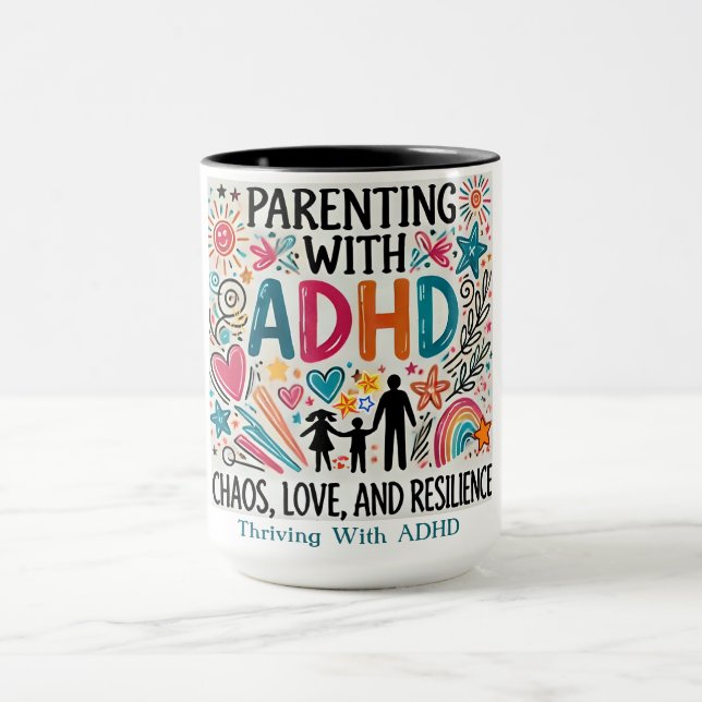 Caneca Prosperando com TDAH - "Paternidade com TDAH" (Centro)