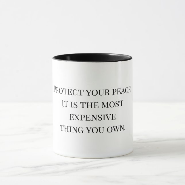 Caneca Protect Your Peace - Inspirational Quote (Centro)