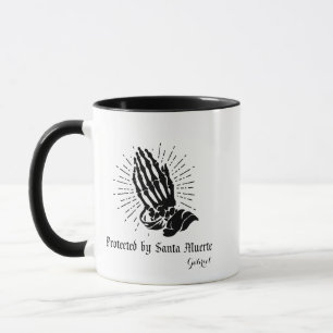 Caneca Protegido por Papais noeis Nome Muerte Personaliza