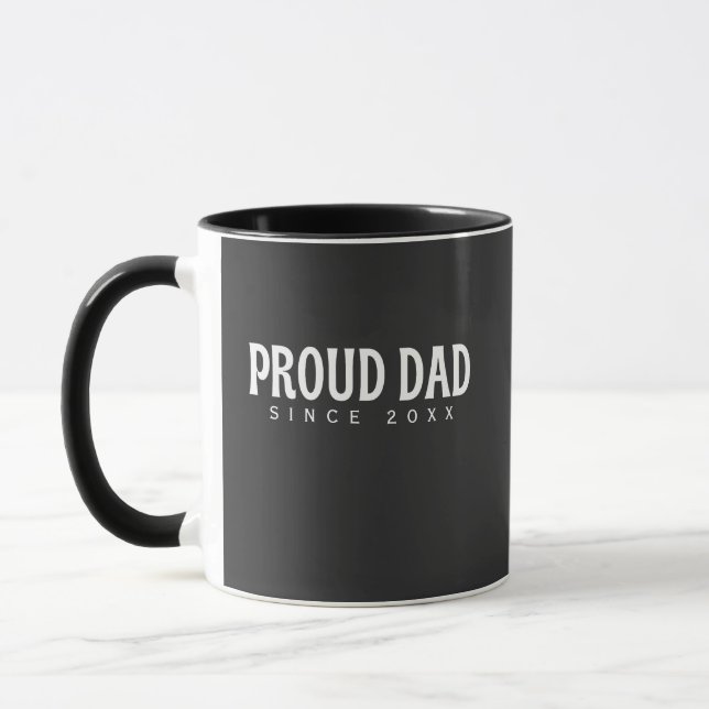 Caneca Proud Dad Since 20XX Modern Minimalist (Esquerda)