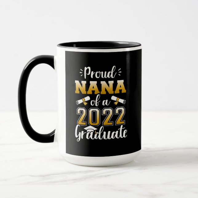 Caneca Proud nana class 2022 graduate senior graduation (Esquerda)