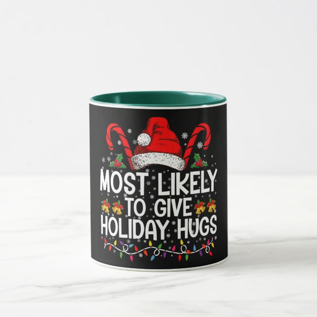Caneca Provavelmente Dará Abraços de Férias Natal Corresp (Centro)