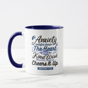 Caneca Provérbios 12:25 Versículo Bíblico – Arte de Palav