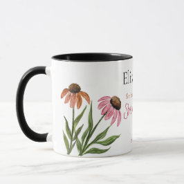 Caneca Provérbios 31:25 Força e Dignidade Fé Floral