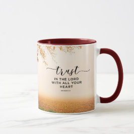 Caneca Provérbios 3:5 Confie no Senhor com todo o seu Cor