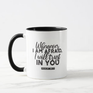 Caneca Psalm 56:3 Arte Versa Bíblia "Eu vou confiar em vo