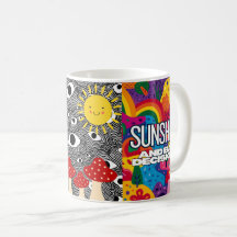 Caneca Psicodélica - Xícara de Café Colorida e Tri