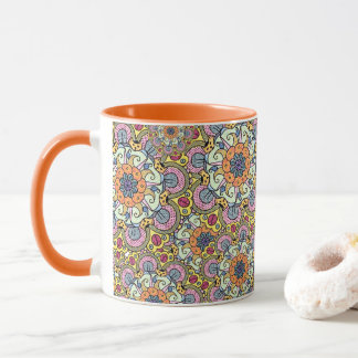 Caneca Psychedelic Floral Mandala