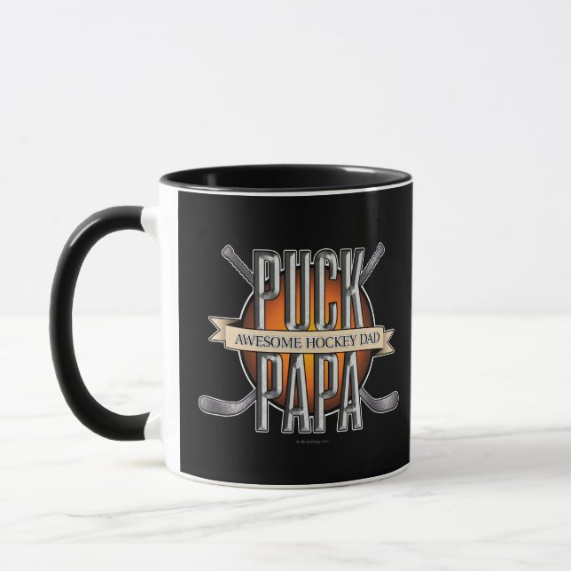 Caneca Puck Papa (Pai de hóquei) (Esquerda)