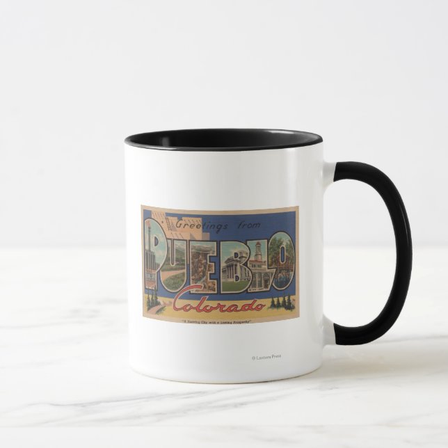 Caneca Pueblo, Colorado - Grande Letra Cena 2 (Direita)