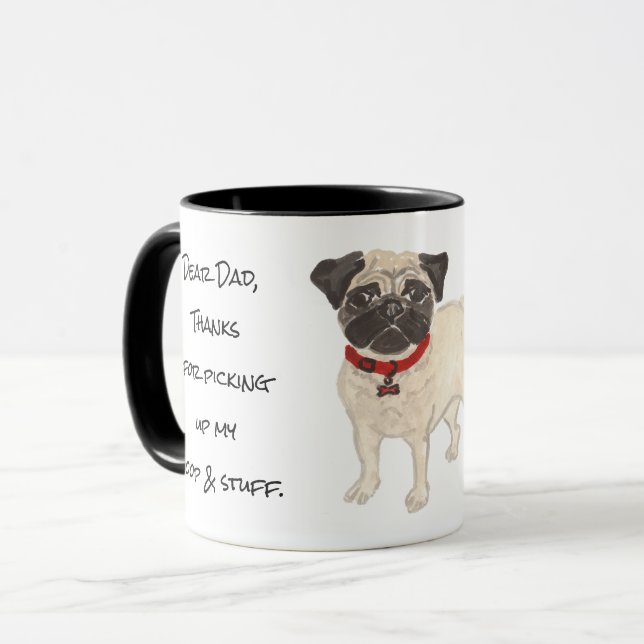 Caneca Pug (Frente Esquerda)