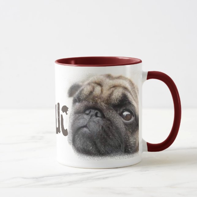 Caneca Pug-aholic (Direita)