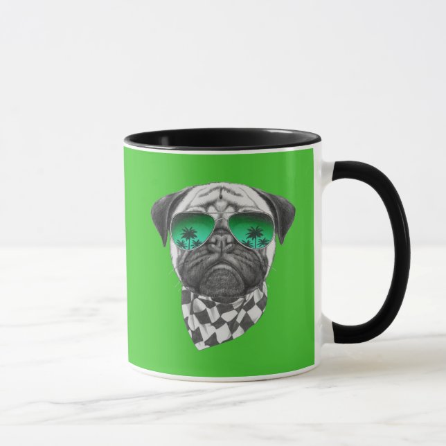 Caneca Pug de Miami (Direita)