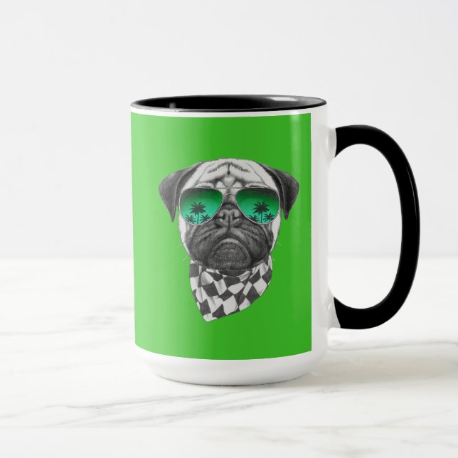 Caneca Pug de Miami (Direita)