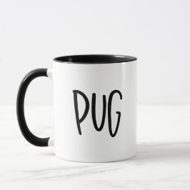 Caneca Pug Dog Edgy Minimalist Style For Pug Lovers Mug