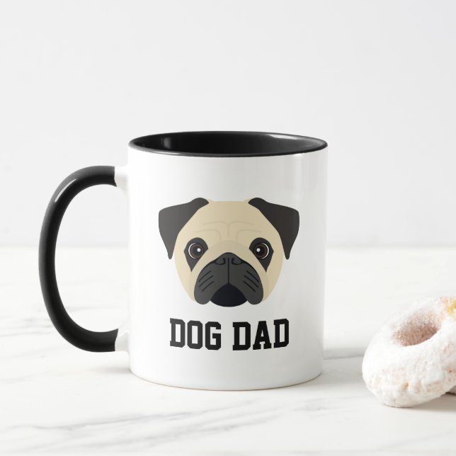 Caneca Pug Dog Pai (Com Donut)