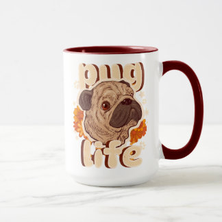 Caneca Pug life for pug lovers 