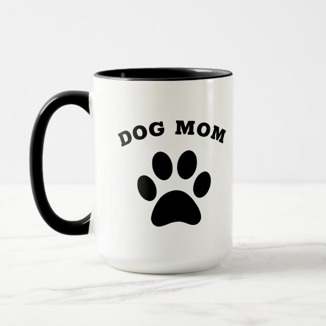 Caneca Pug Mamãe Cachorro Mamãe Cachorro para Mulheres (Esquerda)