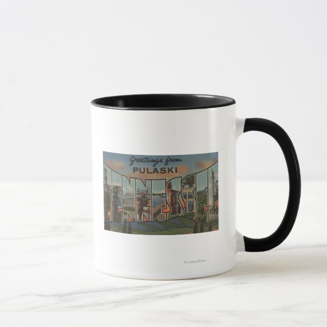 Caneca Pulaski, Tennessee - Cenas com Letras Grandes (Direita)