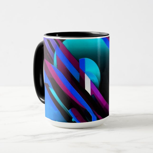 Caneca "Pulso Geométrico" (Frente Esquerda)
