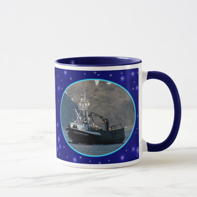 Caneca Pulverizador Aleutian, barco do caranguejo no (Direita)