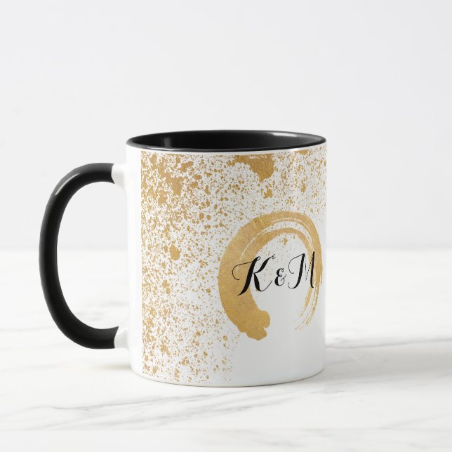 Caneca Pulverizador de Folha Dourada (Esquerda)